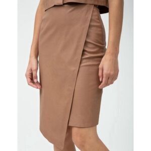 NWT*n:Philanthropy Pencil Skirt in Brown Faux Leather - Women's Large